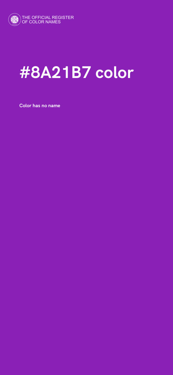#8A21B7 color image