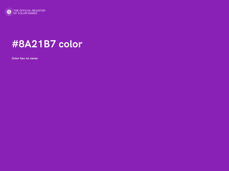 #8A21B7 color image