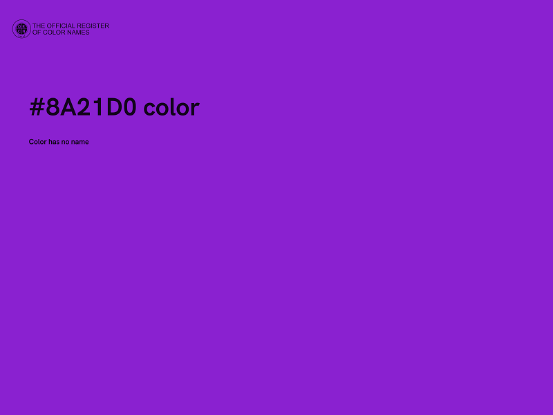 #8A21D0 color image