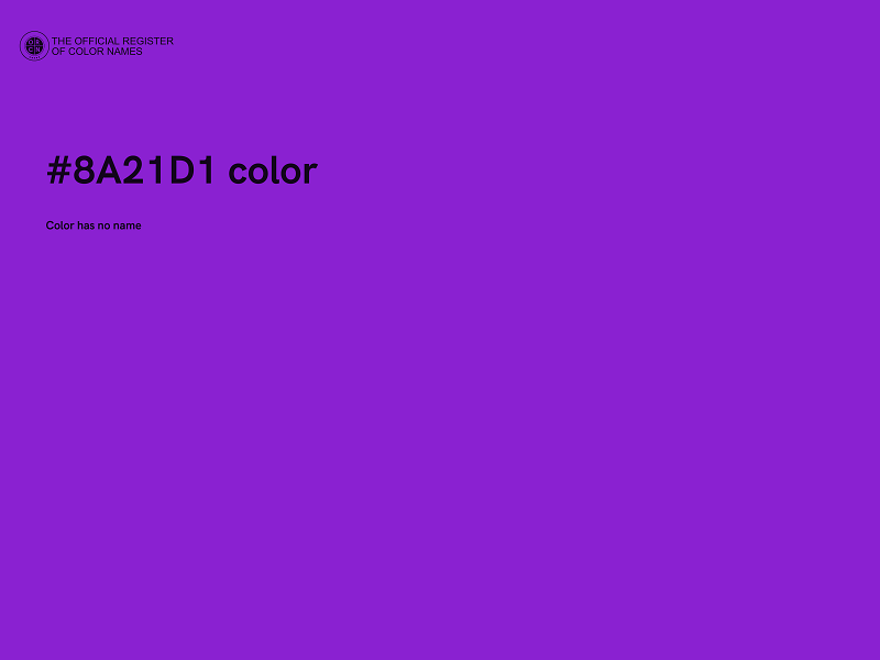 #8A21D1 color image