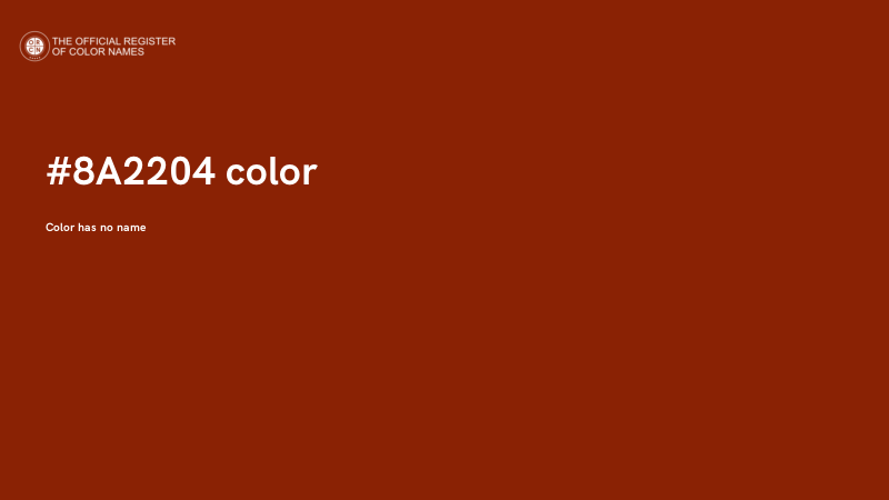 #8A2204 color image