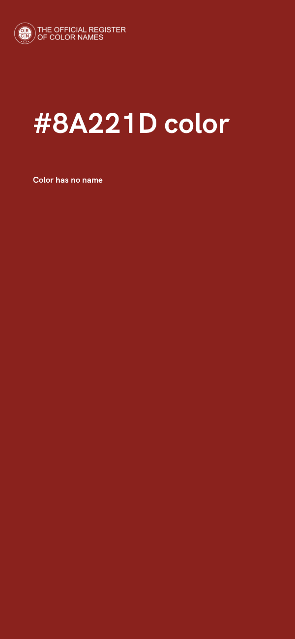 #8A221D color image