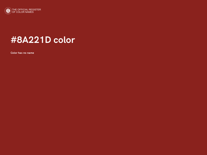 #8A221D color image