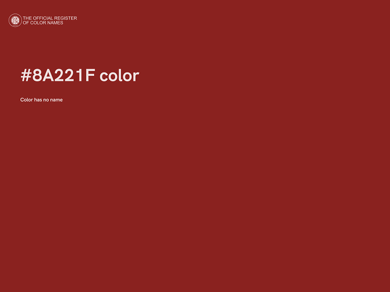 #8A221F color image