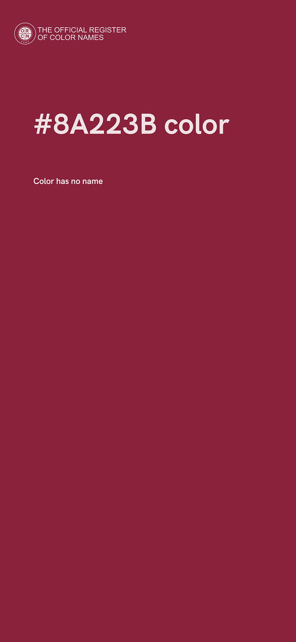 #8A223B color image