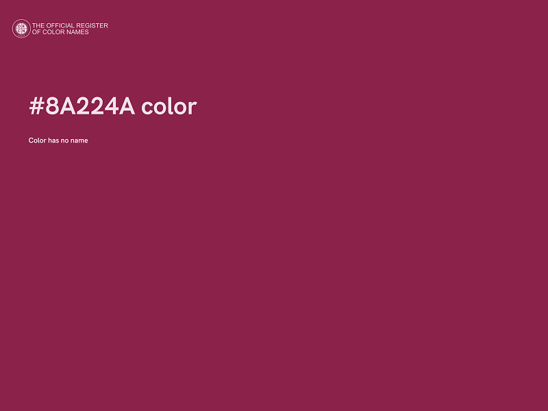 #8A224A color image