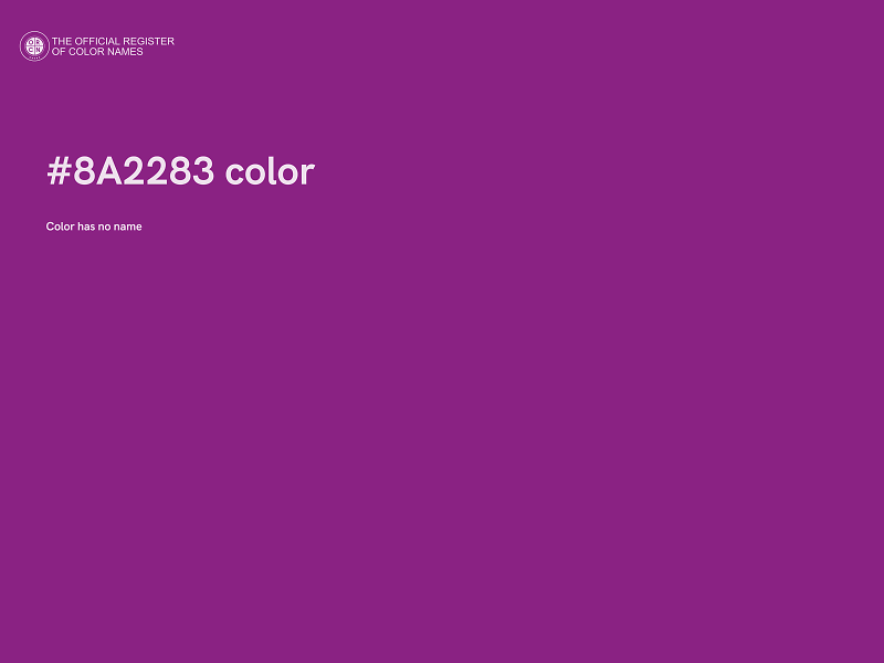 #8A2283 color image