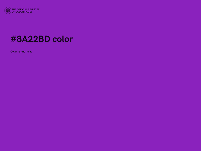 #8A22BD color image