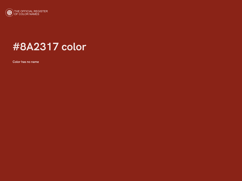 #8A2317 color image