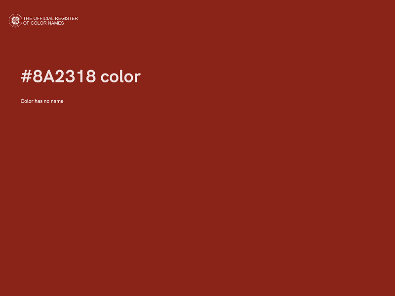 #8A2318 color image