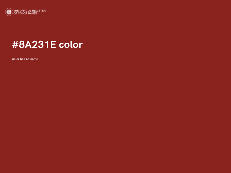 #8A231E color image