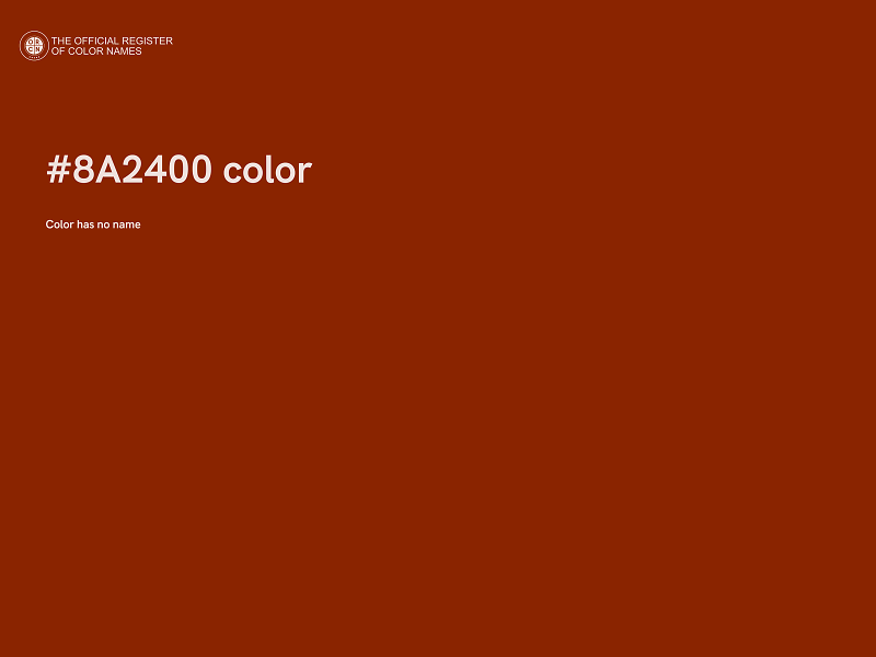 #8A2400 color image