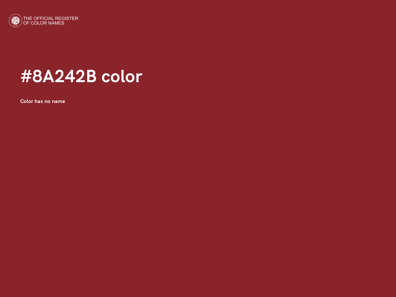 #8A242B color image