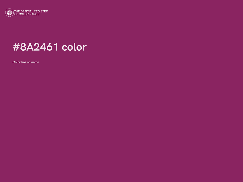#8A2461 color image