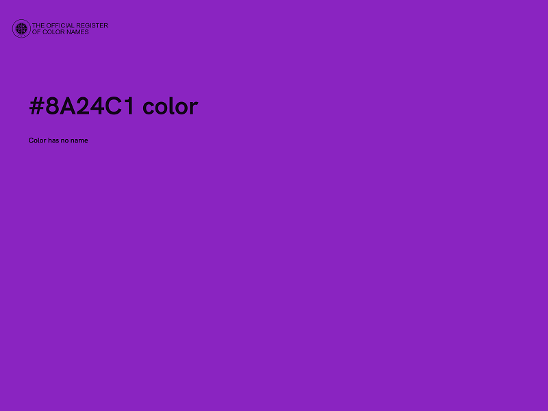 #8A24C1 color image