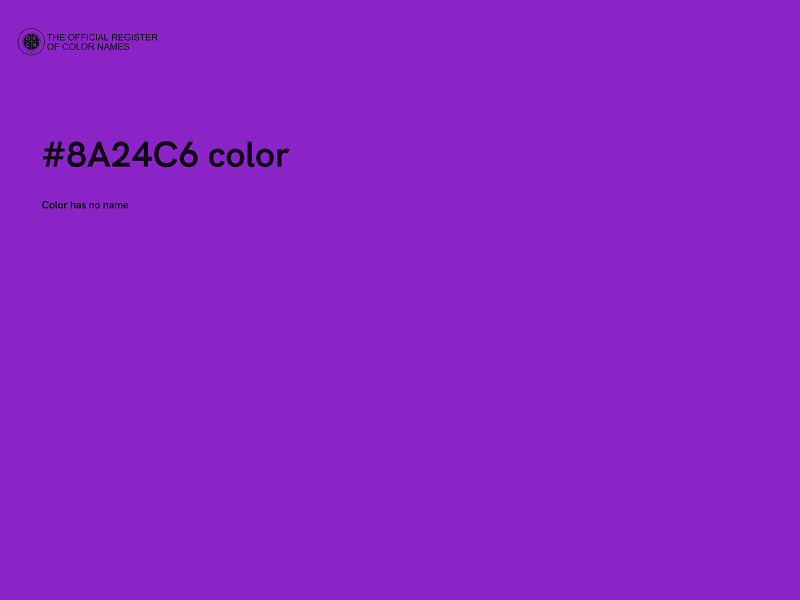 #8A24C6 color image