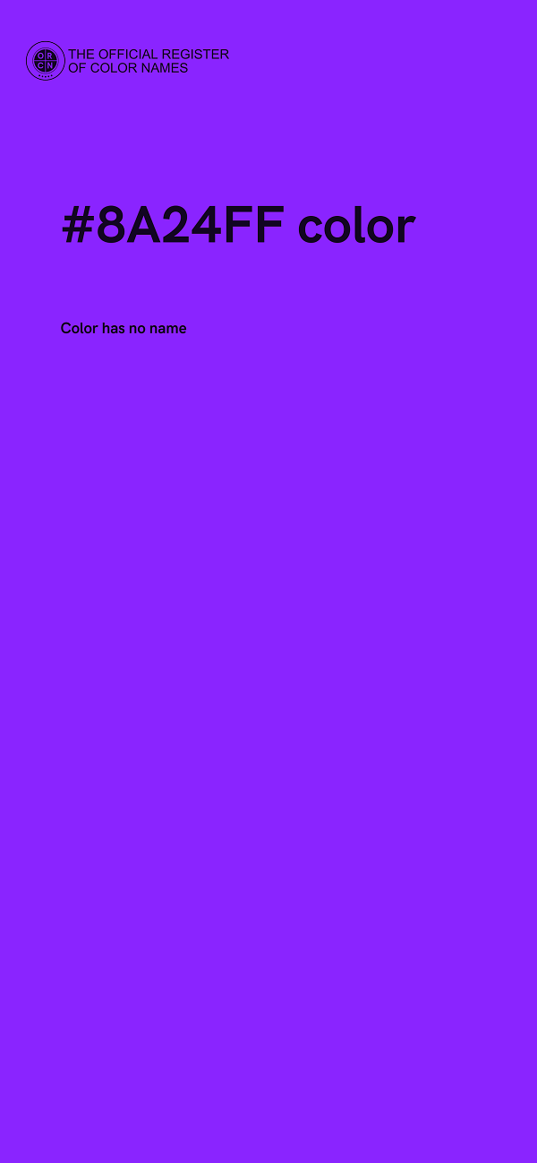 #8A24FF color image