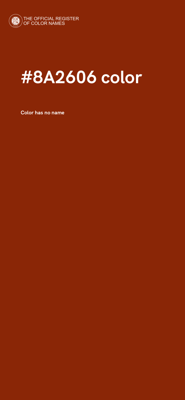 #8A2606 color image