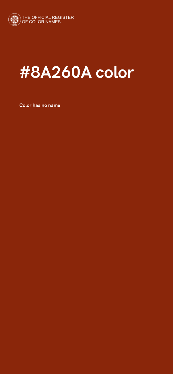 #8A260A color image