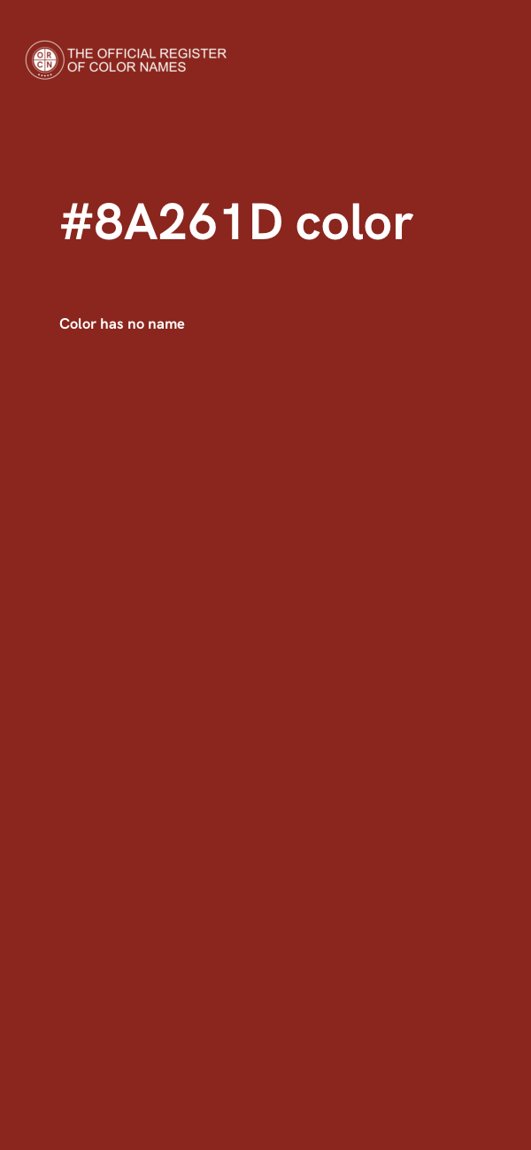 #8A261D color image