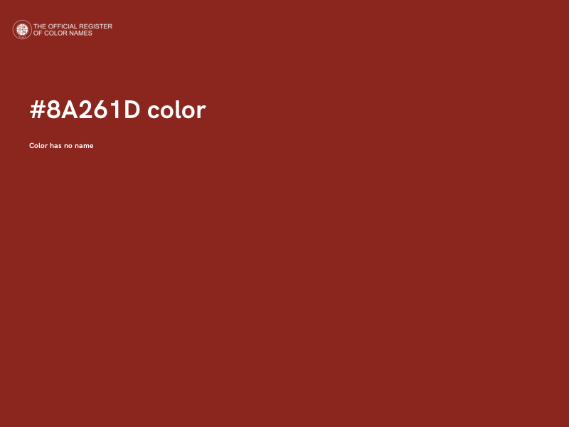 #8A261D color image