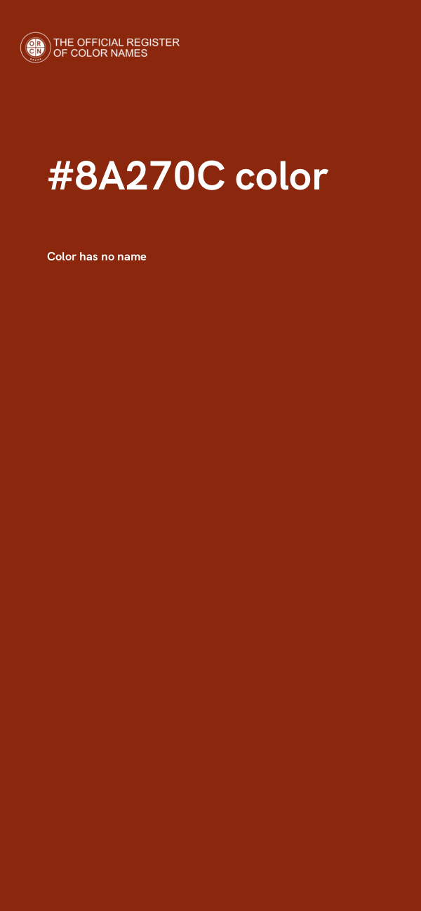 #8A270C color image
