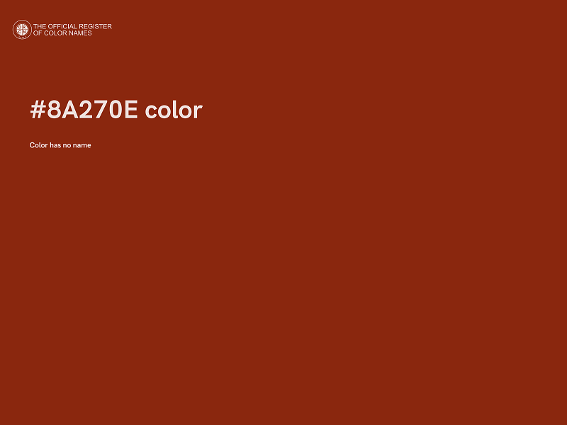 #8A270E color image