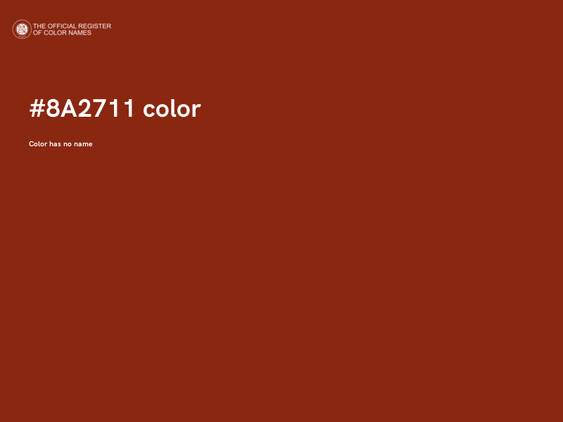 #8A2711 color image