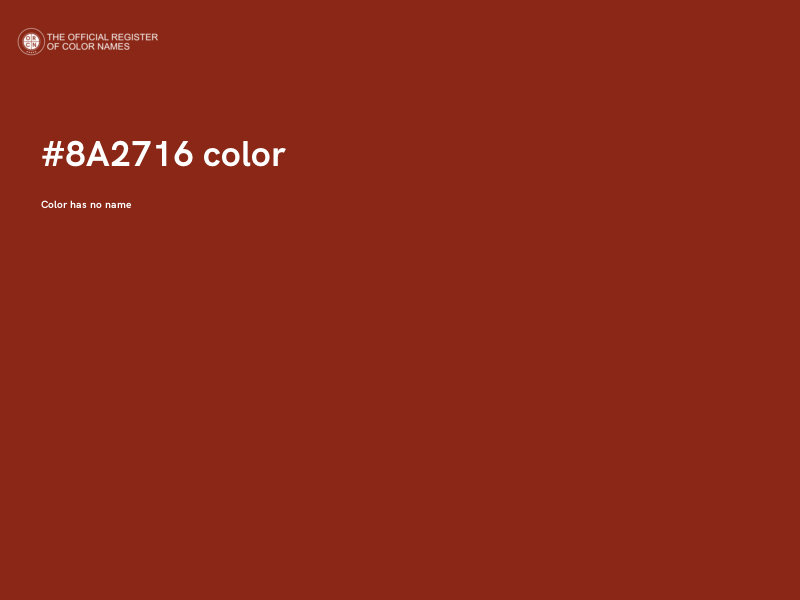 #8A2716 color image