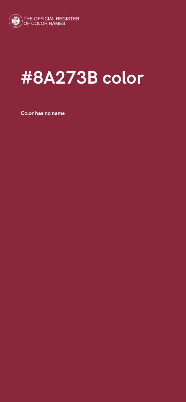 #8A273B color image