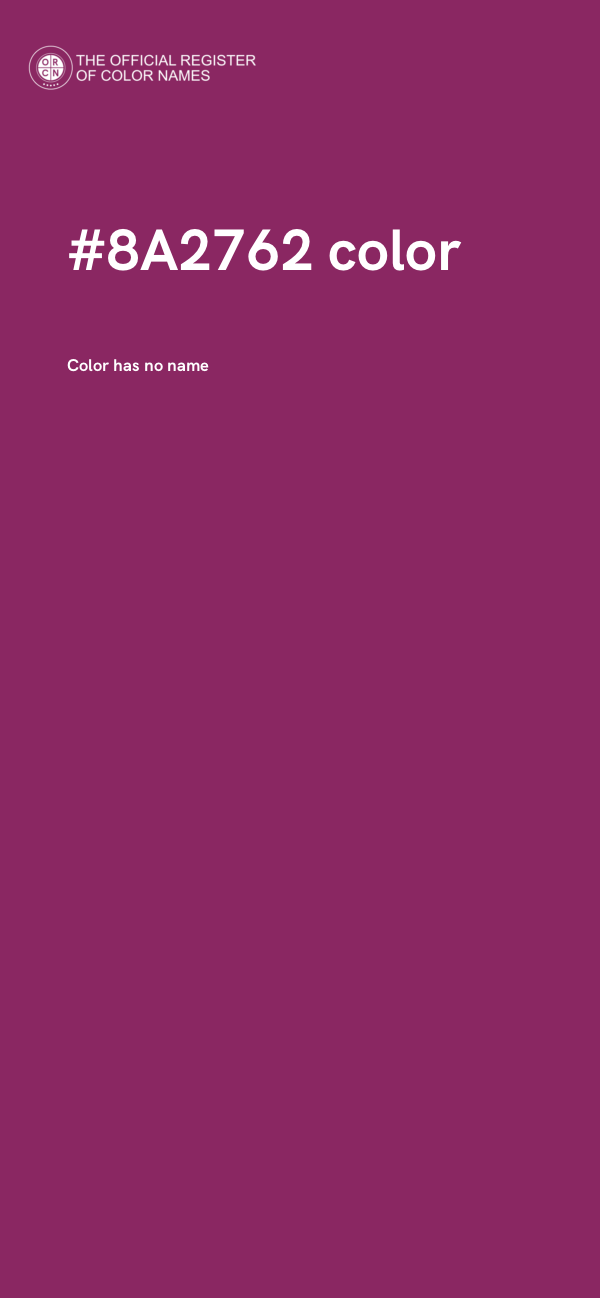 #8A2762 color image