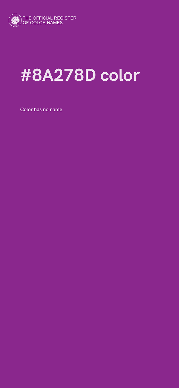 #8A278D color image