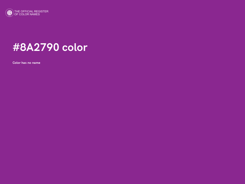 #8A2790 color image