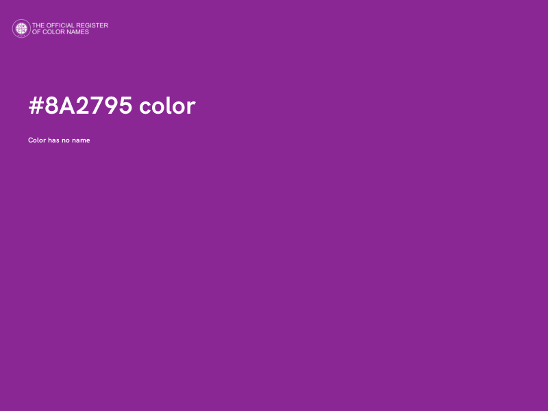 #8A2795 color image