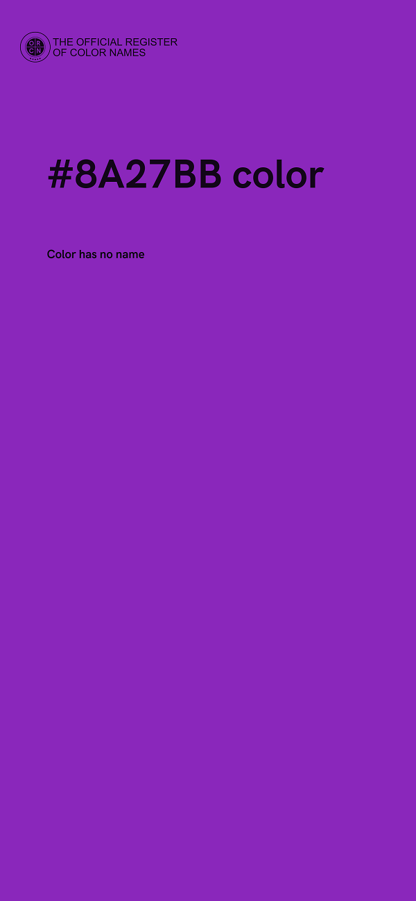 #8A27BB color image