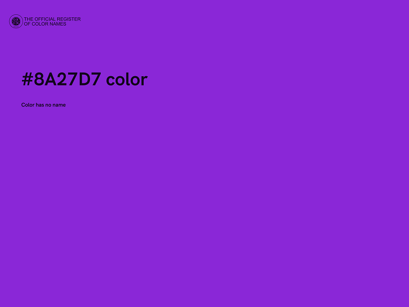 #8A27D7 color image