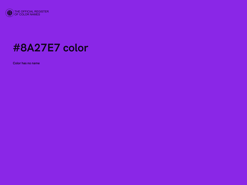 #8A27E7 color image