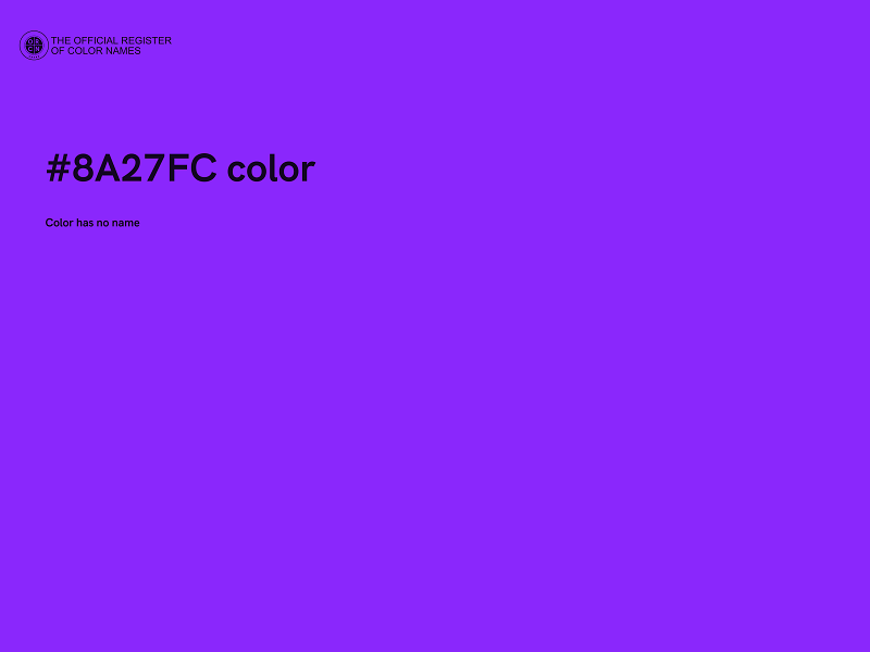 #8A27FC color image