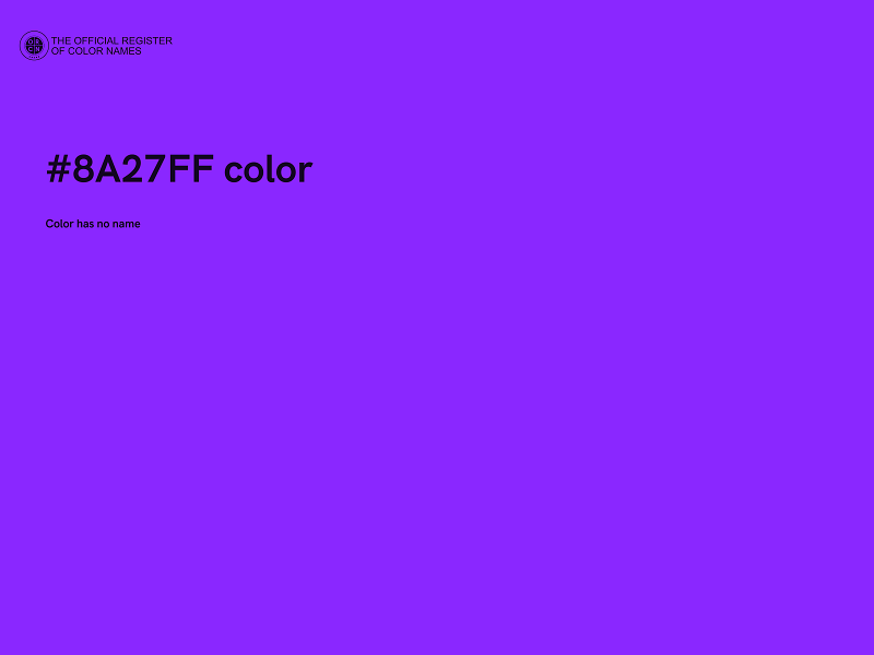#8A27FF color image
