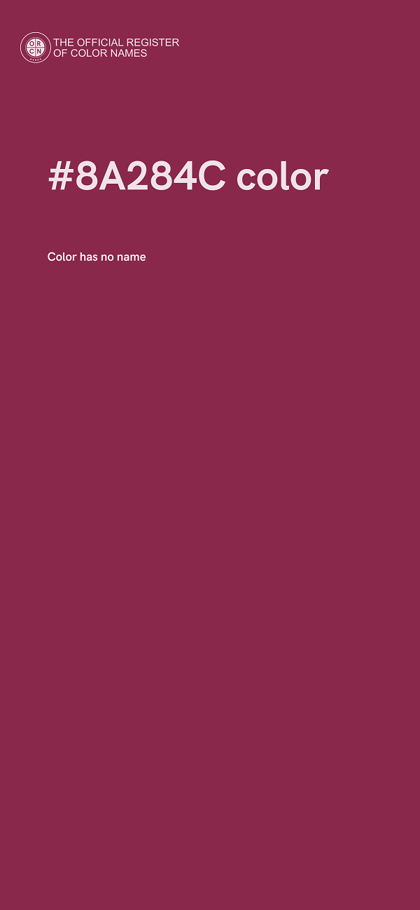 #8A284C color image