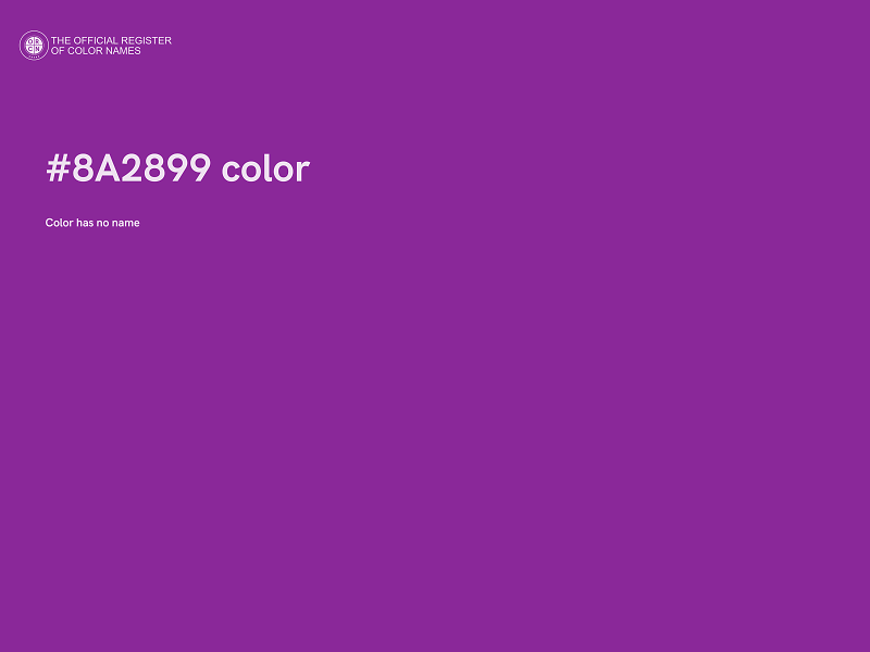 #8A2899 color image