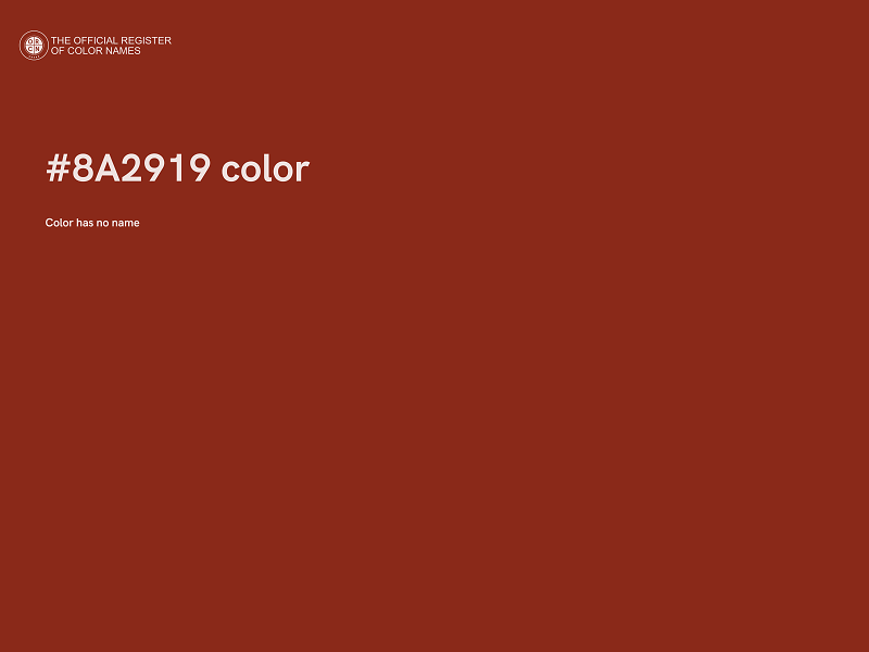 #8A2919 color image