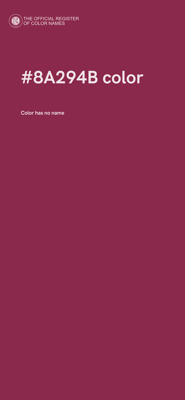 #8A294B color image