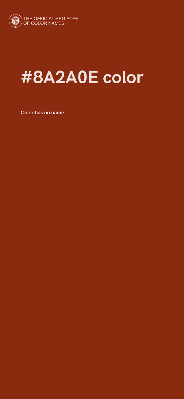 #8A2A0E color image