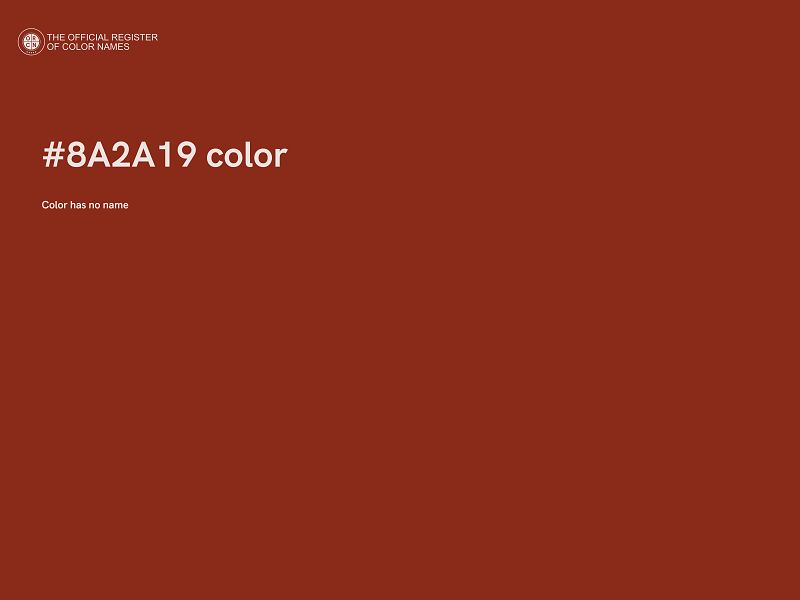 #8A2A19 color image