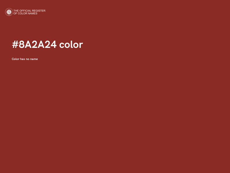 #8A2A24 color image