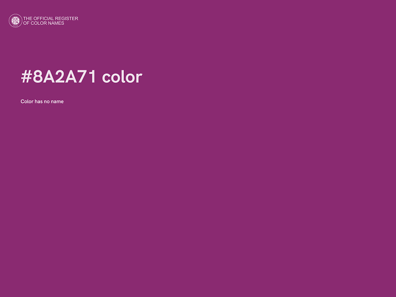 #8A2A71 color image