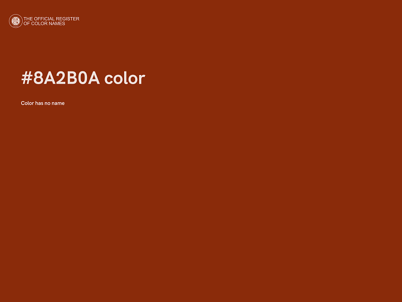 #8A2B0A color image