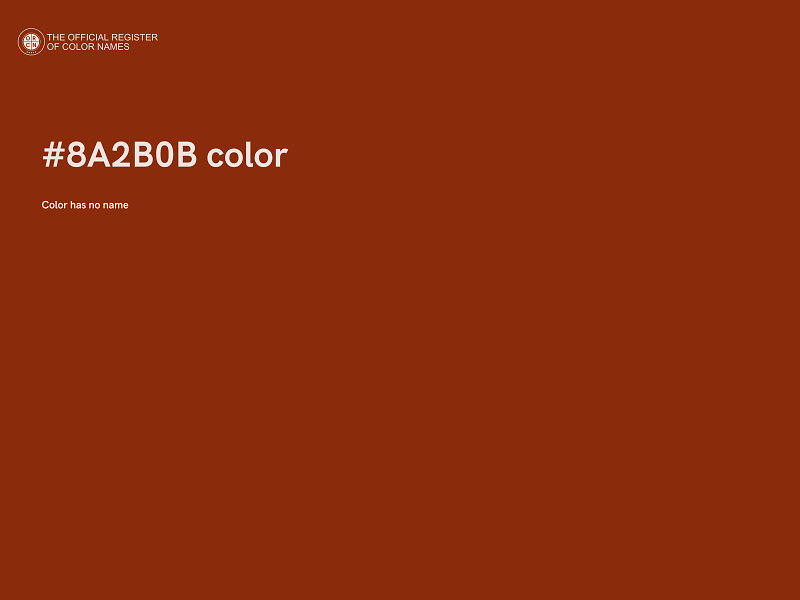 #8A2B0B color image