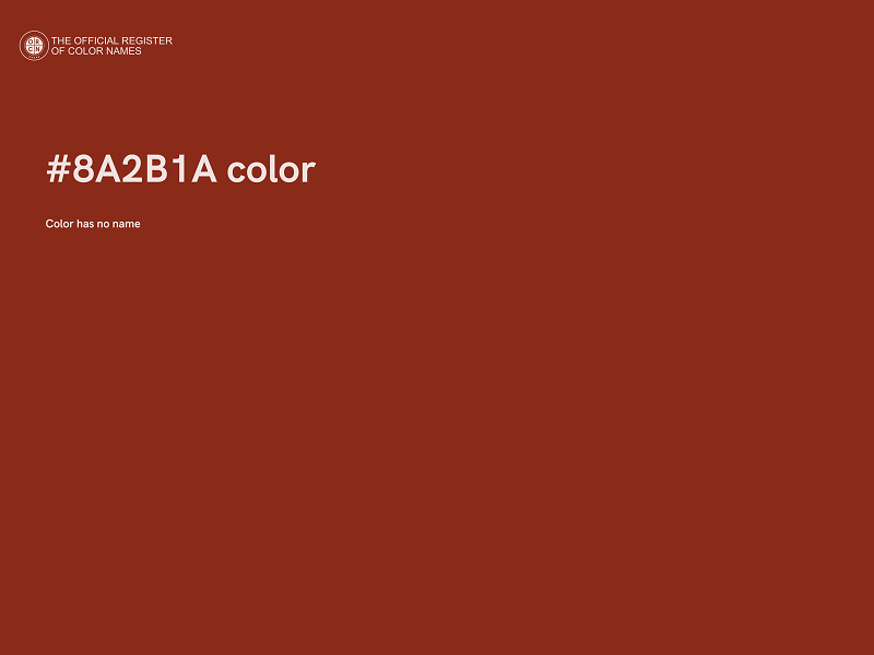 #8A2B1A color image